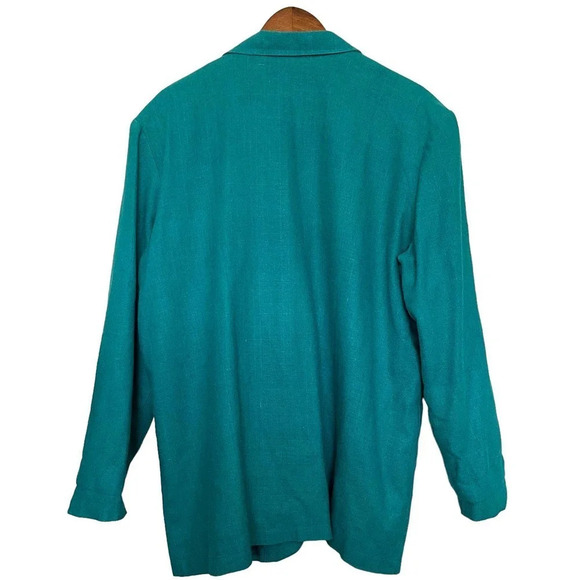 Vintage Options Melrose Silk Linen Blazer Lagenlook Size Large - Picture 2 of 7